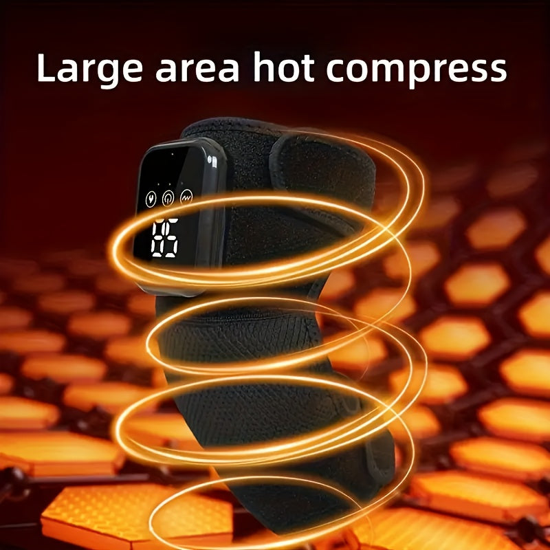 3-In-1 Wireless Heated Knee & Elbow Massager With Vibration(Black)