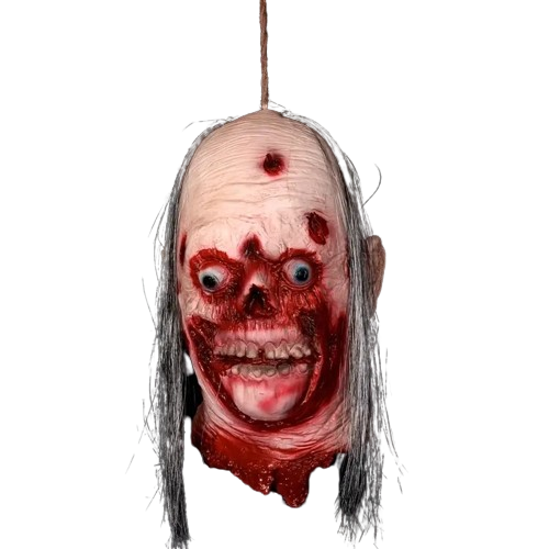 Crimson Haunting: The Ghostly Fake Man Head