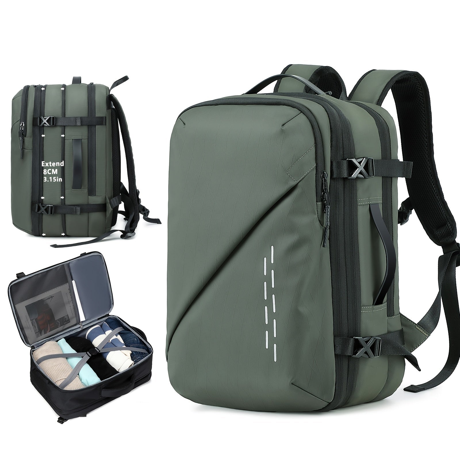 Vacuum Compression Nylon Backpack for Men