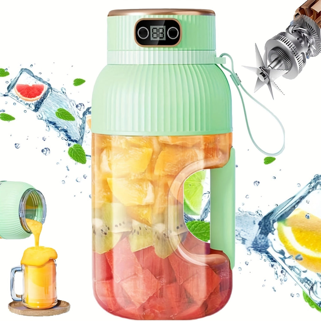 Portable Rechargeable Juicer Blender with 10 Stainless Steel Blades