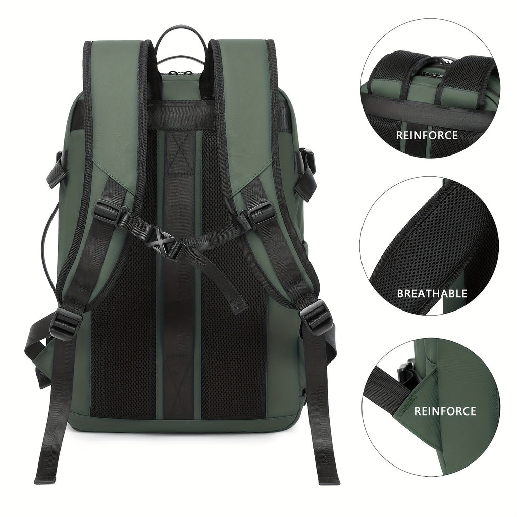 Large Anti-Theft Expandable Men's Laptop Backpack