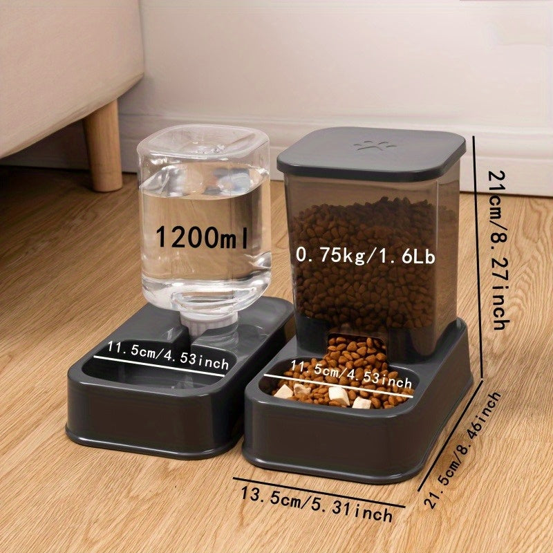 Water Dispensers Set For Cats & Dogs Automatic Pet Feeders
