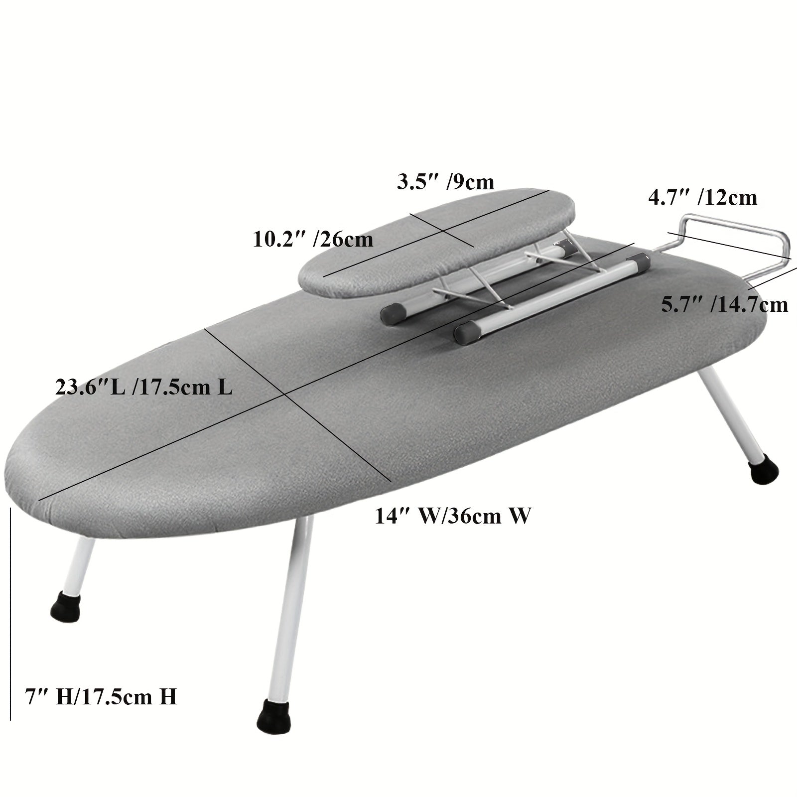Tabletop Ironing Board with Folding Legs Set