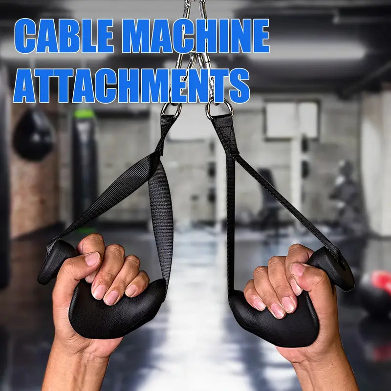 Ergonomic Tricep Rope Pulldown Attachment