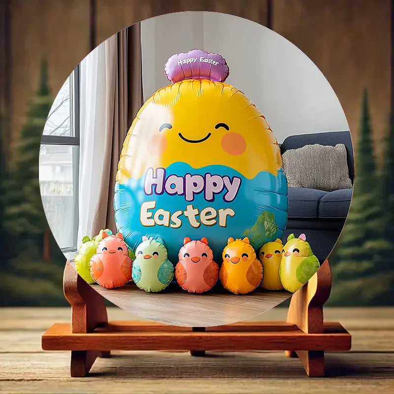 Inflatable Easter Egg Decoration With With Cute Chicks