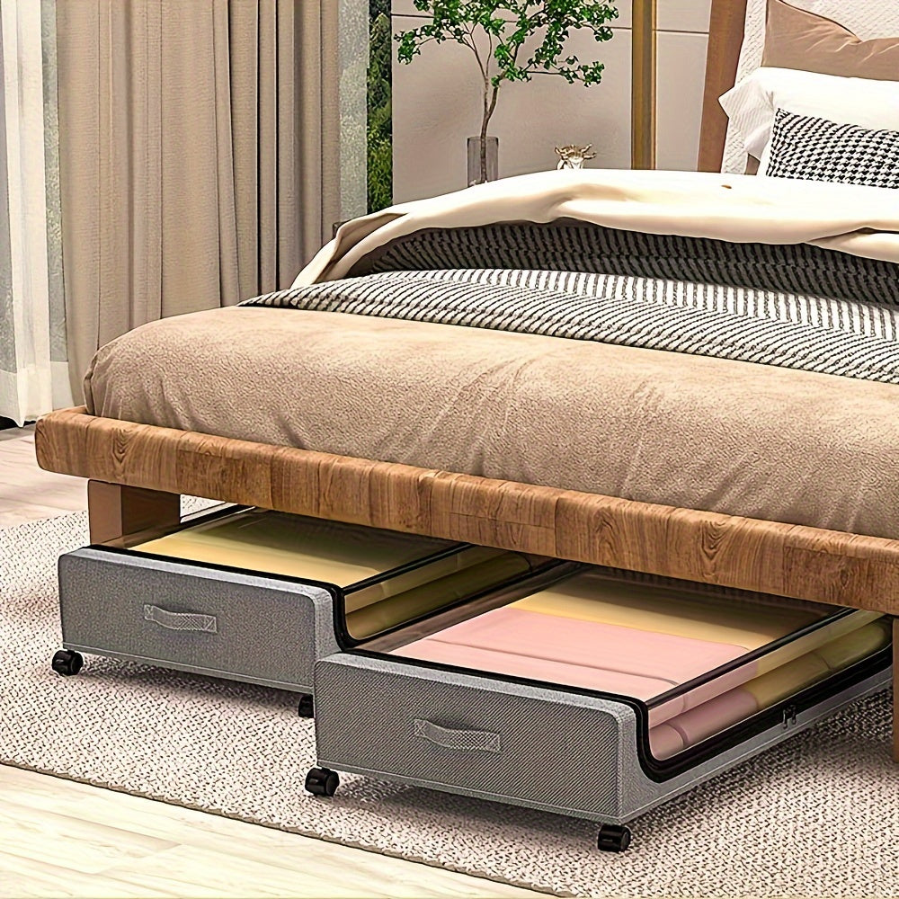 Under Bed Storage Container with Wheels & Lid