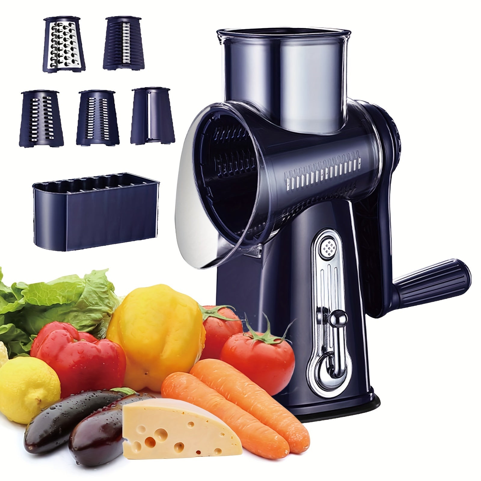 Stainless Steel Grater & Vegetable Slicer (5-in-1)