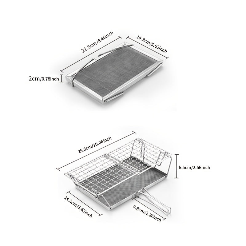 Foldable Portable Stainless Steel Barbecue Grill