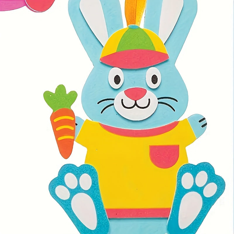10pcs Easter Bunny DIY Craft Kit Foam Decals
