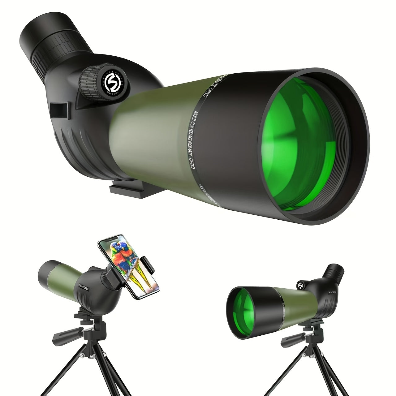 Spotting Scope Telescope – Bird Watching Kit with Tripod & Phone Adapter