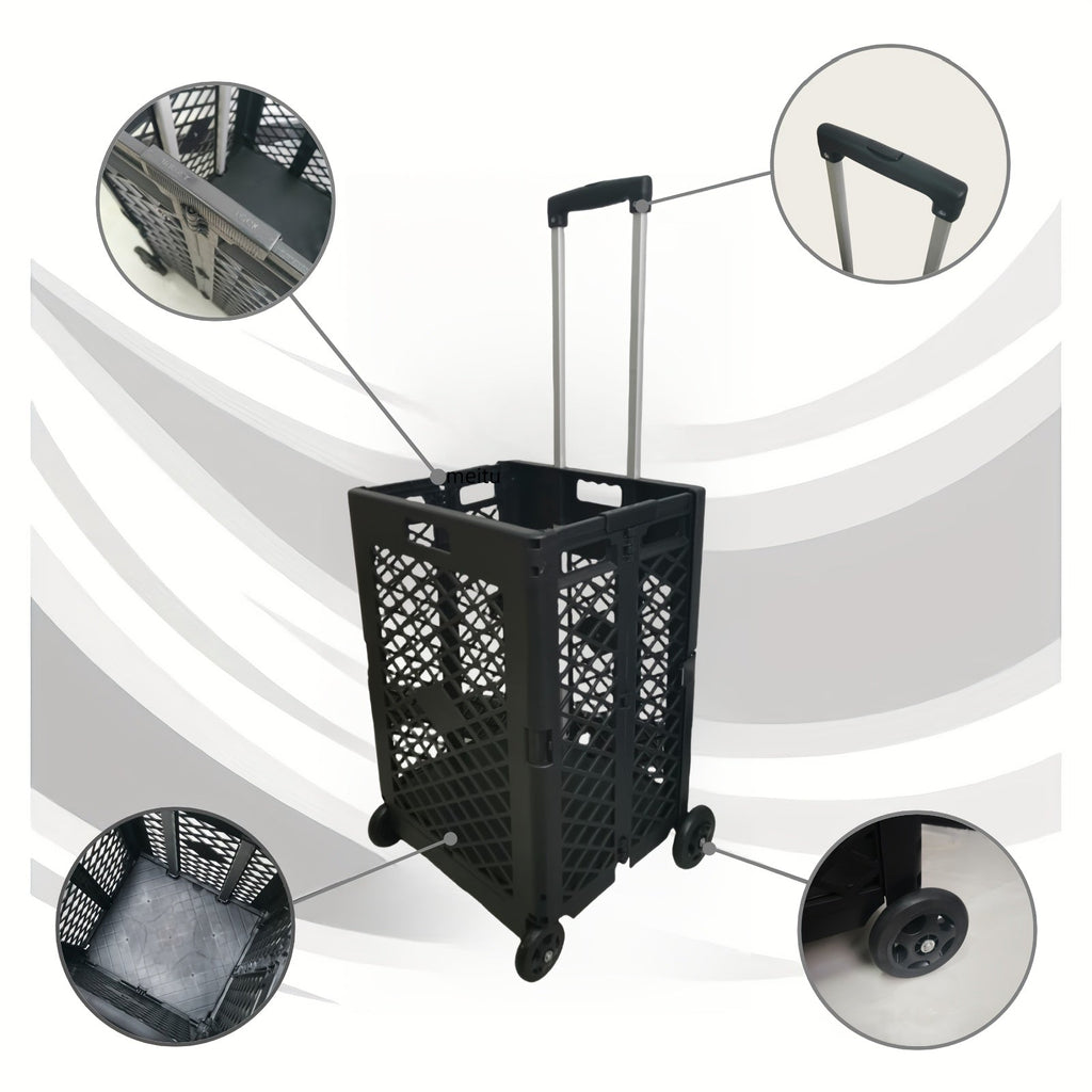 Foldable Storage Cart with Wheels