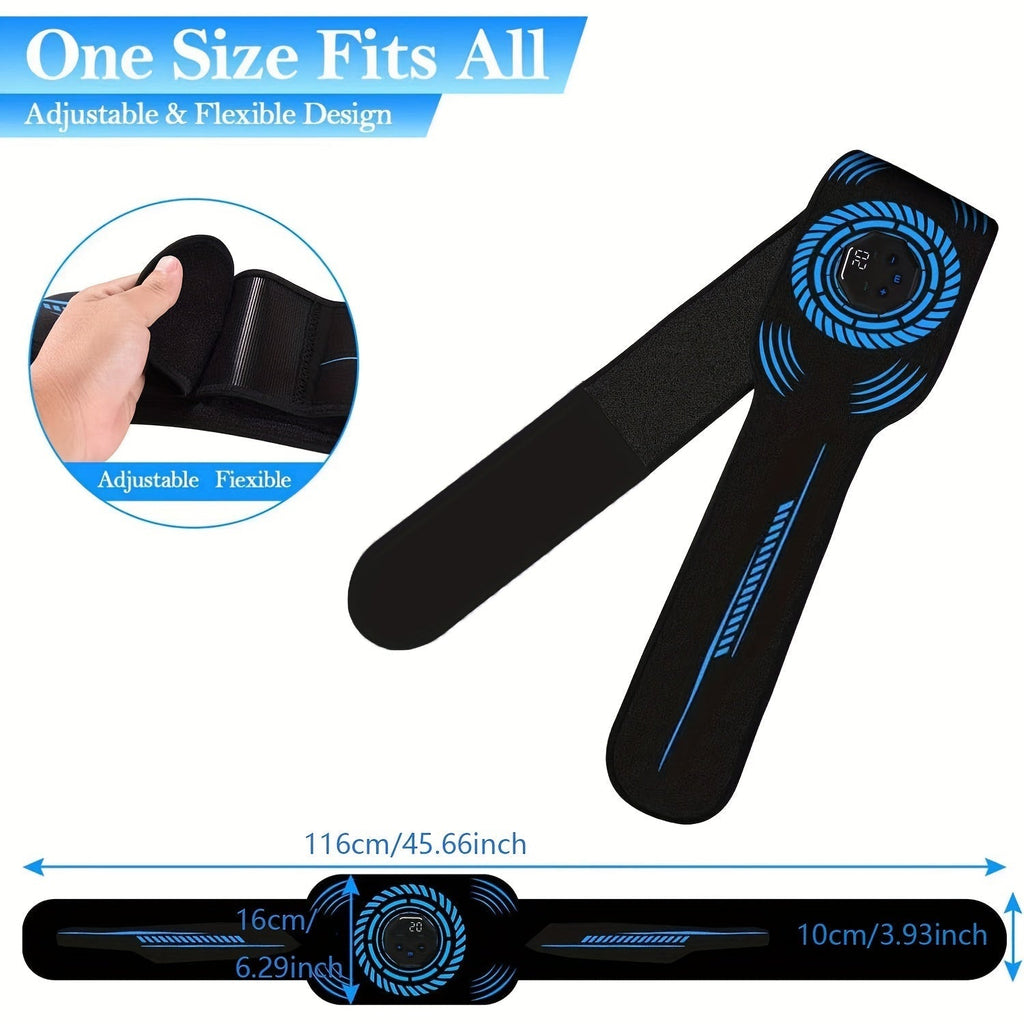 Usb Rechargeable Ab Massage Belt – 6 Modes(Black)