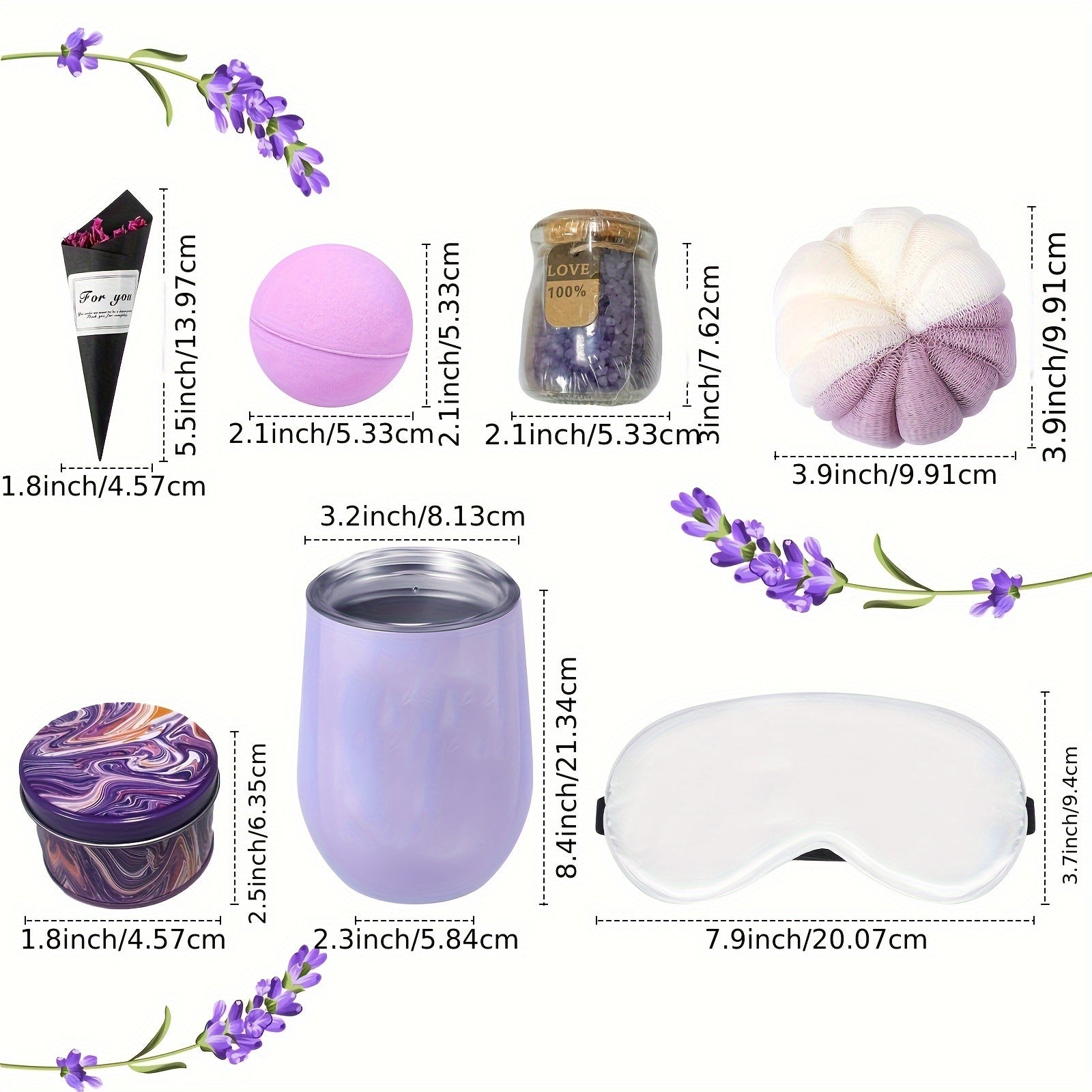 Crystal Bath Purple Salt Gift Set Lavender
