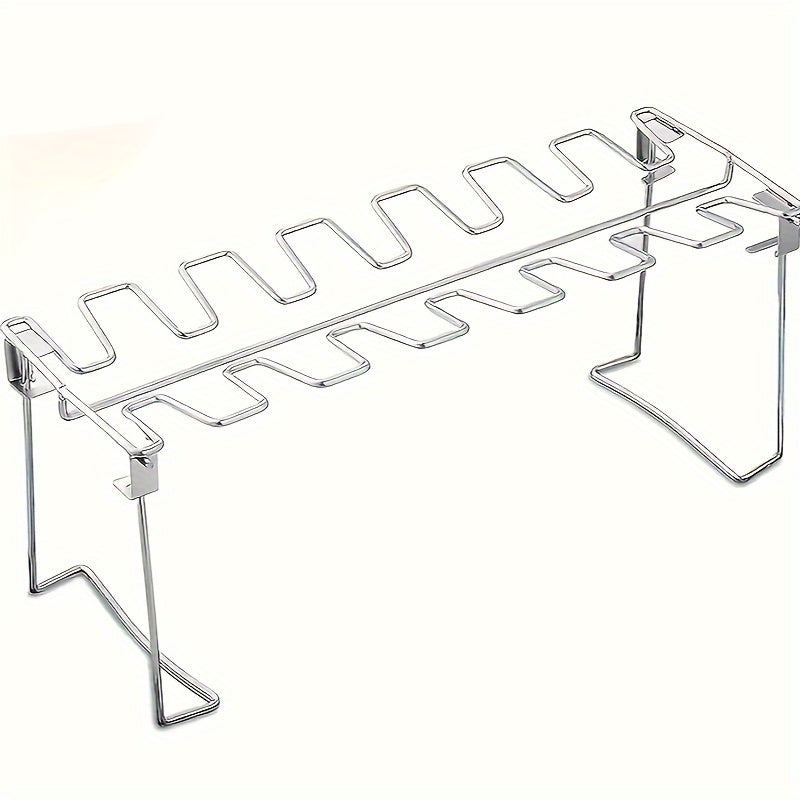 Foldable Stainless Steel Chicken Leg & Wing Rack