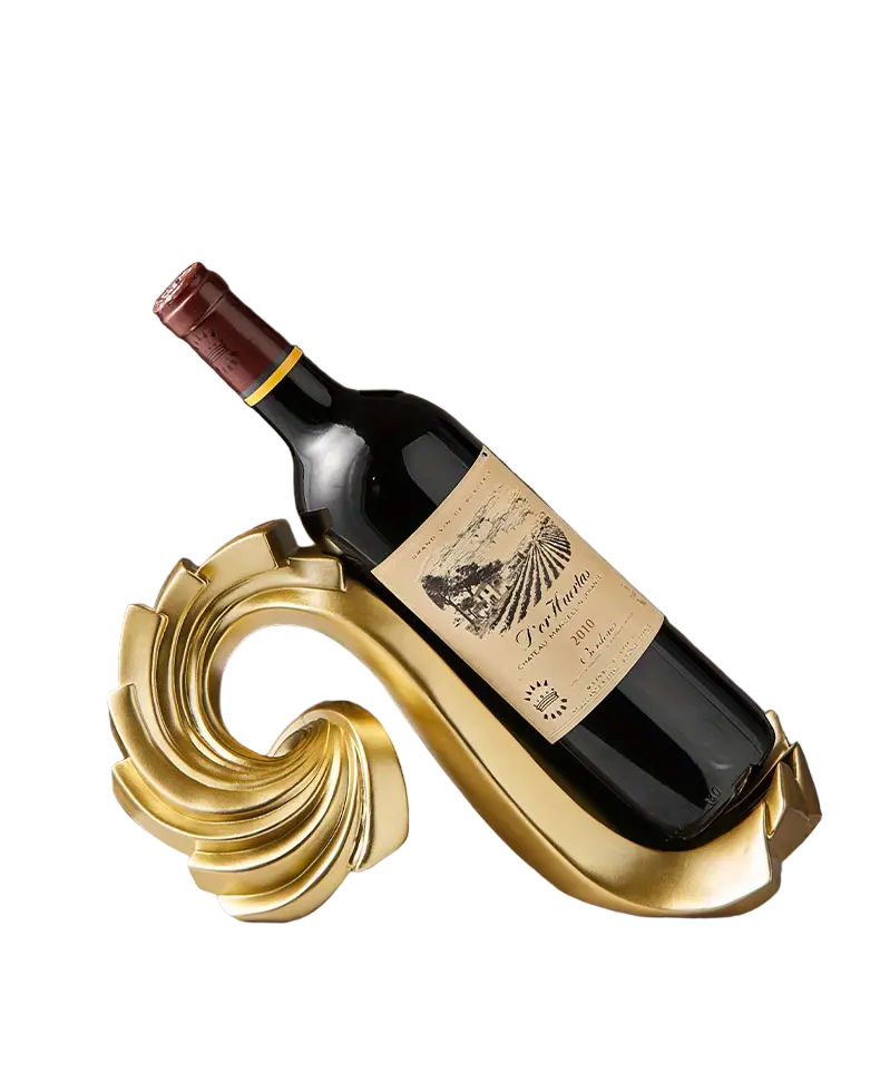 Resin Simple Spiral Wine Rack - Gold