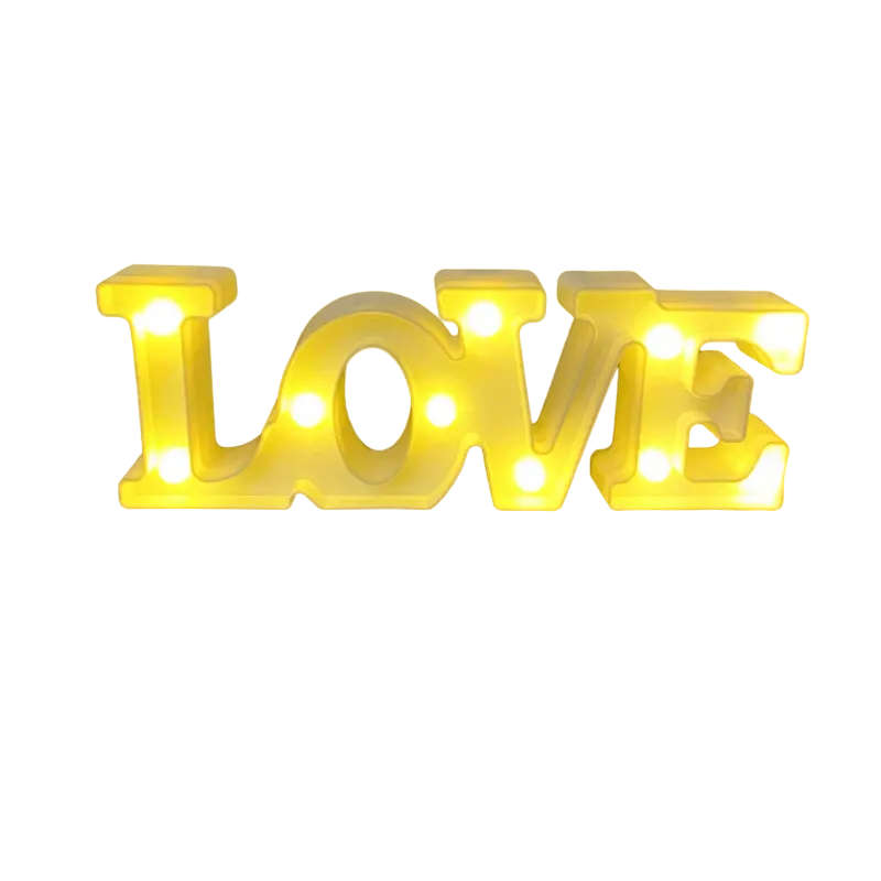 "Love Shape LED Decorative Light | Battery-Operated(Pure Heart White Love)