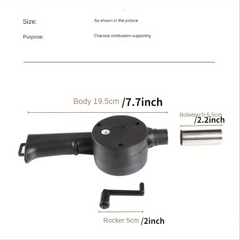 Portable Manual Bbq Blower Handheld Grill Fan