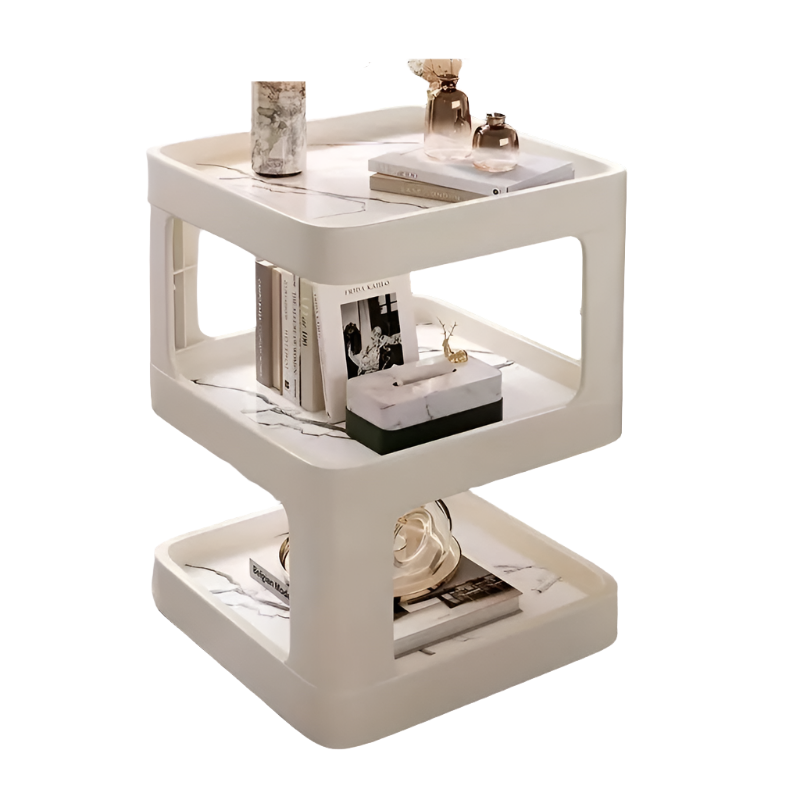 Chic Nordic-Inspired Bedside Table - Beige