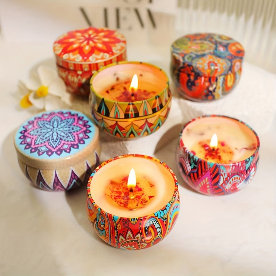 Decorative Scented Candle Set (4 Pcs)