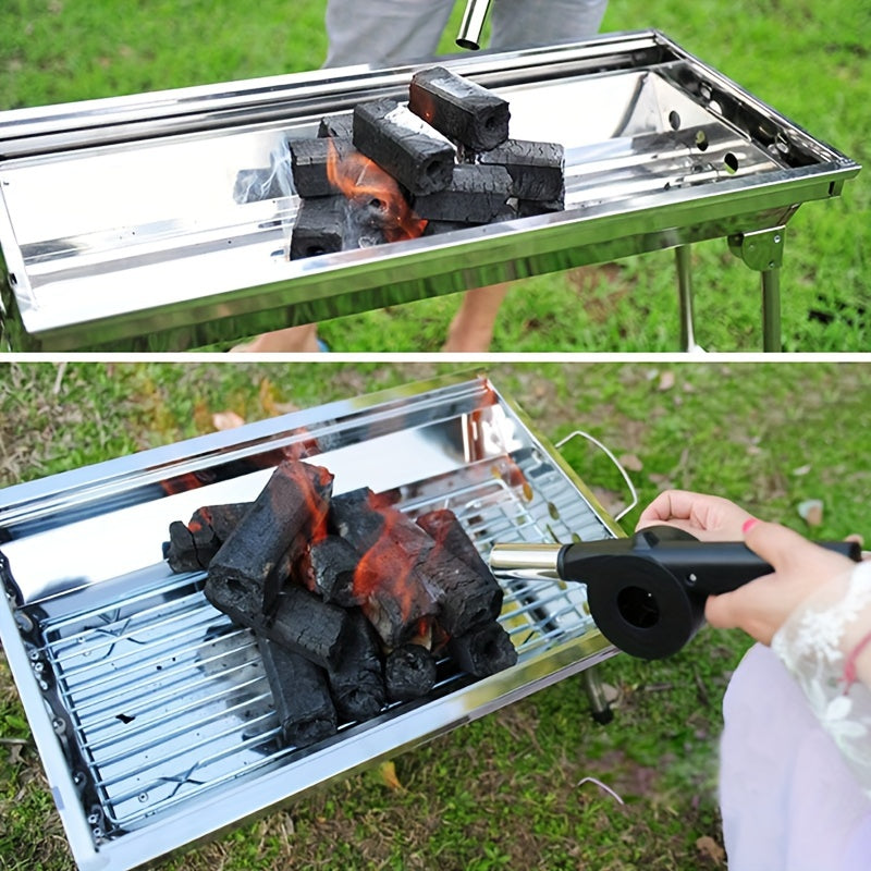 Portable Manual Bbq Blower Handheld Grill Fan