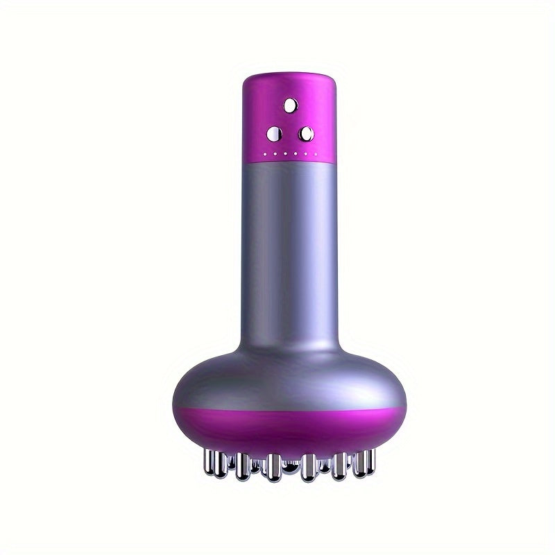 Heated Metal Back Massager - Handheld Smart Brush(Purple)