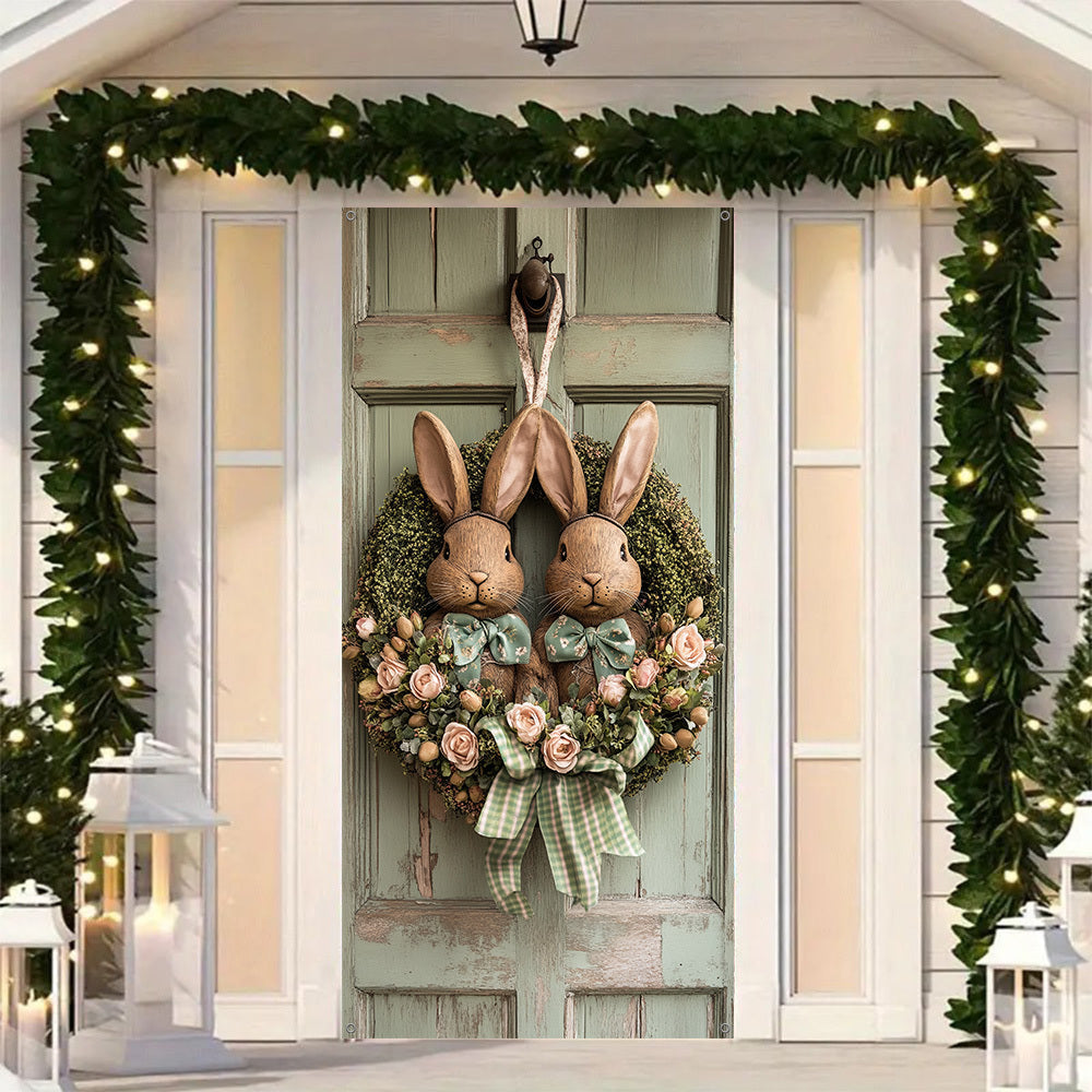 Indoor Decoration Festive Easter Bunny Wreath