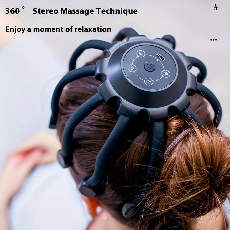 Multi-Claw Electric Massager For Head, Scalp, And Neck(Black)