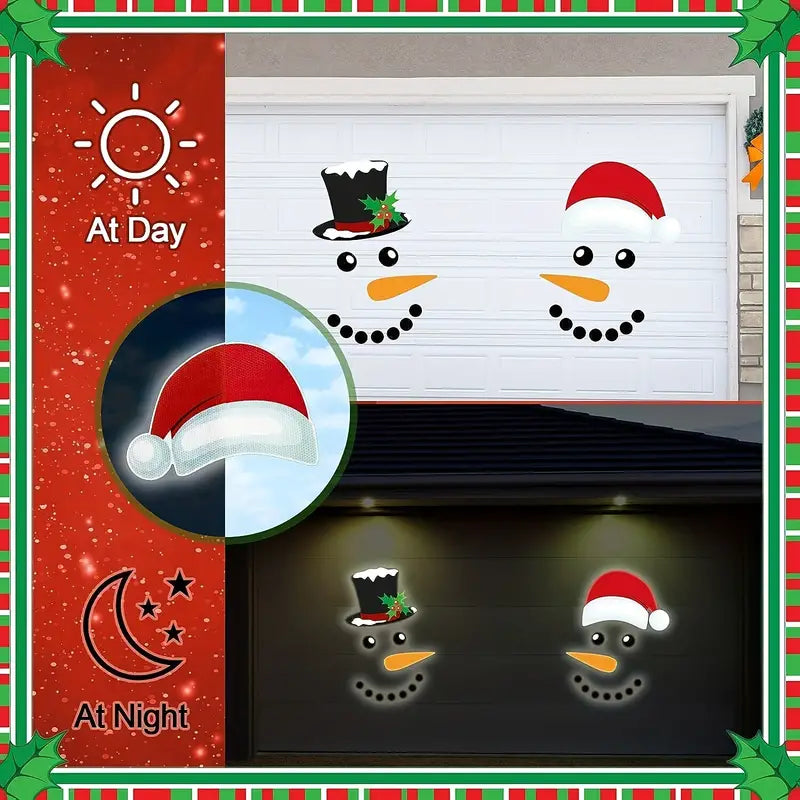 Add Cheer with 1 Set of Merry Christmas Decorative Garage Door Magnet Stickers