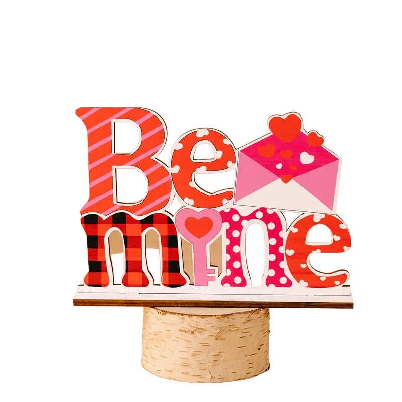 Romantic Wooden Ornaments Set(Be Mine) - Heartfelt Scene Enhancements