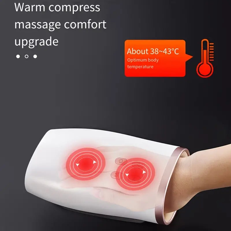 Heated Hand Massager - Soothing Heat Therapy (White)