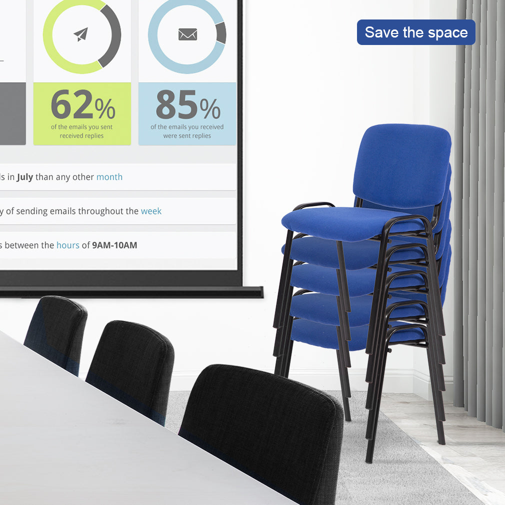 Blue NNE Stacking Chairs(Set of 7) Linkabe - NNE Furniture