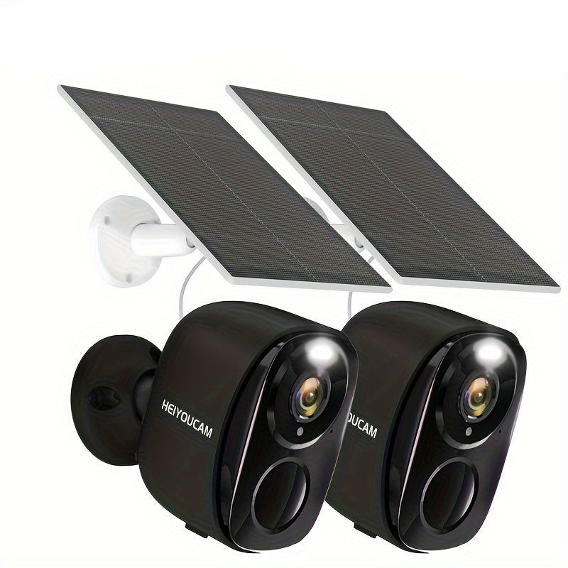 2 Set Wireless Solar Security Camera 3MP Outdoor