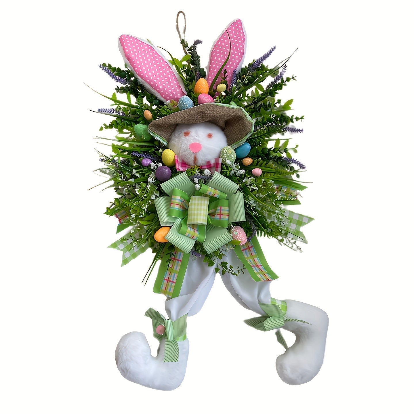 Easter Bunny Wreath Vintage Spring Hanging Ornament