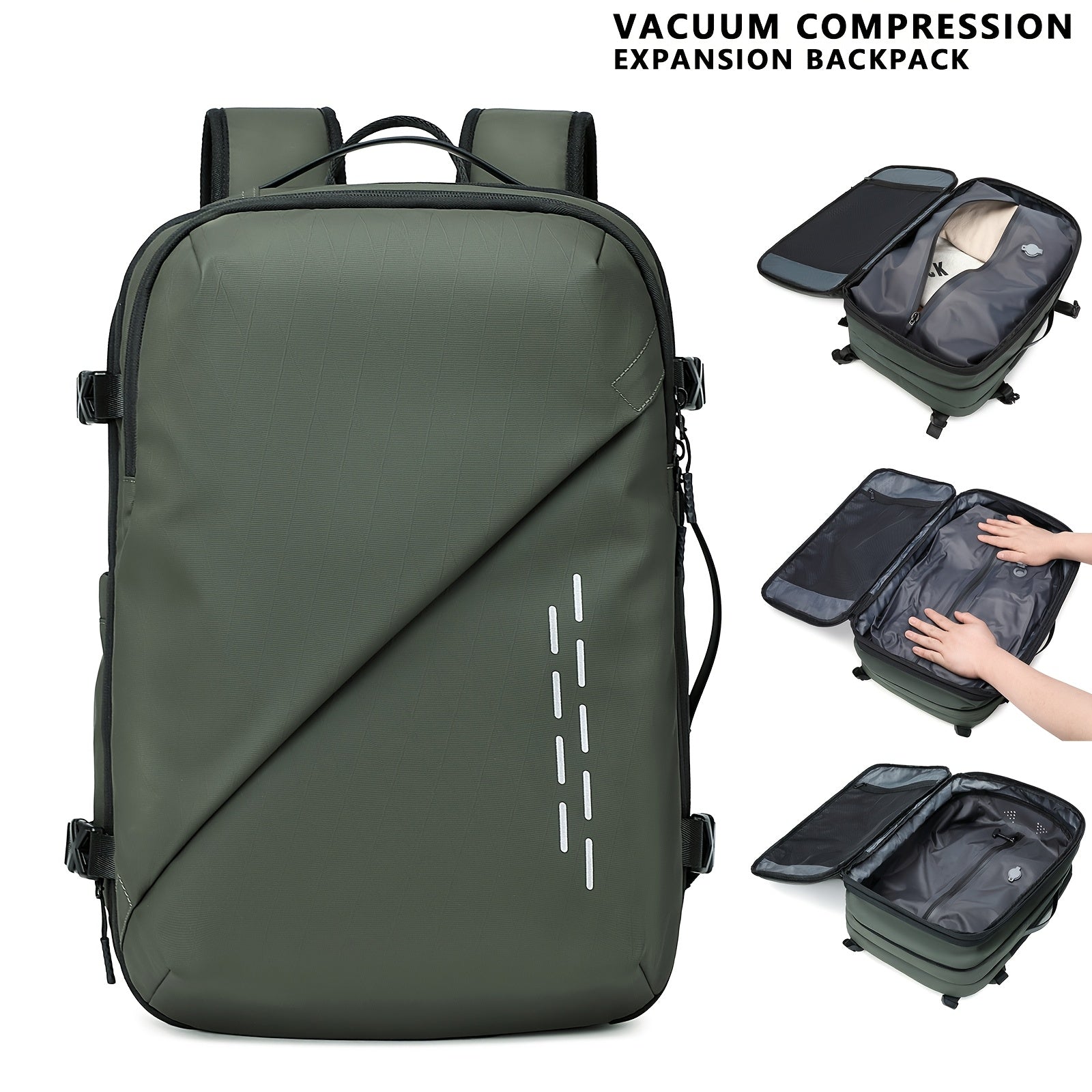 Vacuum Compression Nylon Backpack for Men
