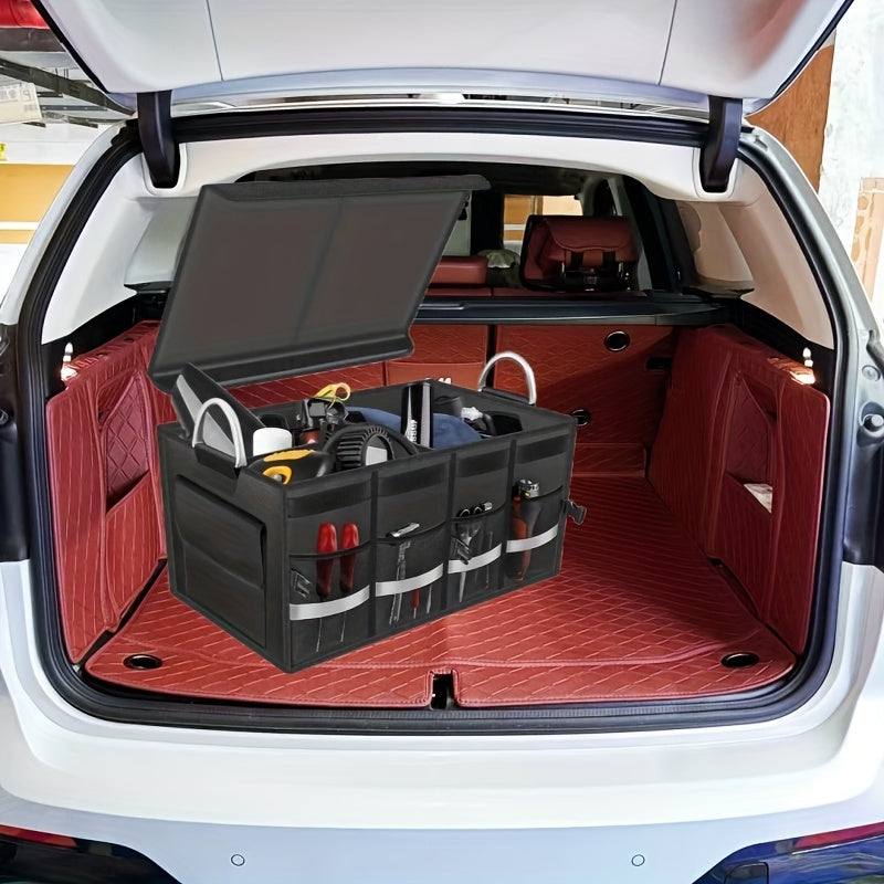 Outdoor Folding Car Trunk Organizer with Compartments