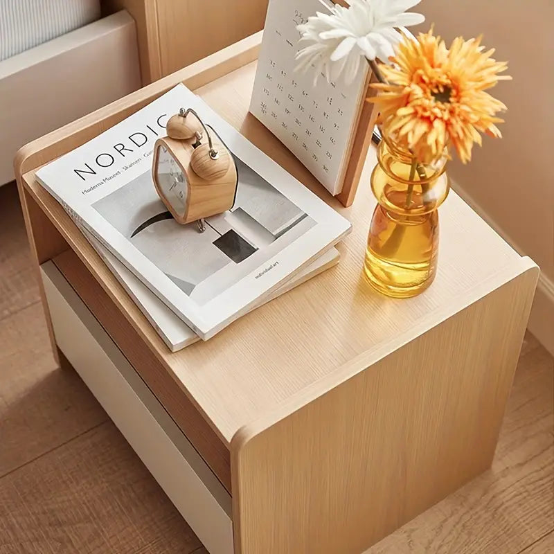 Hardwood Bedside Table - Wood-Based Panel