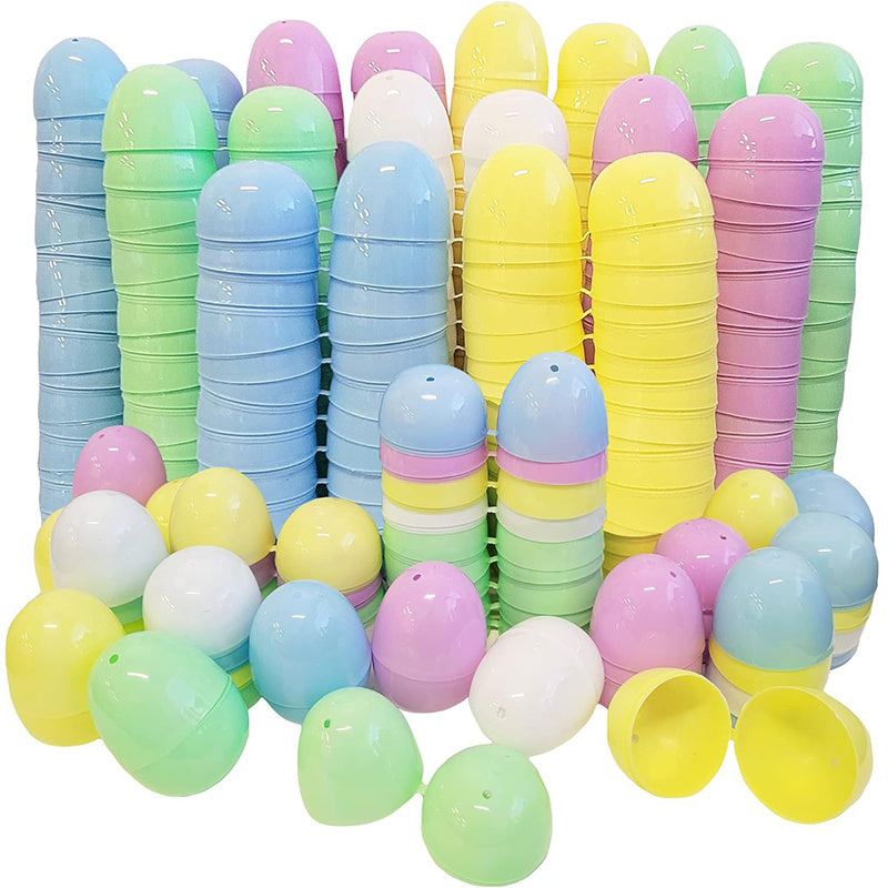 50Pcs Fillable Pastel Plastic Easter Eggs For Egg Hunt