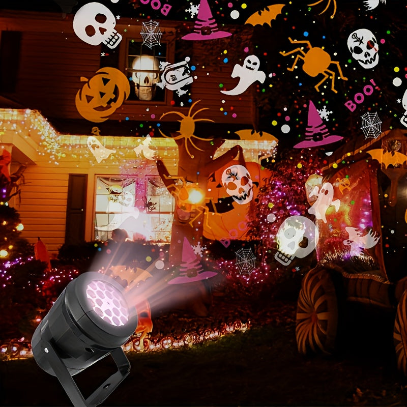 RGB LED Halloween Projector Light Motion Effects (16-in-1)
