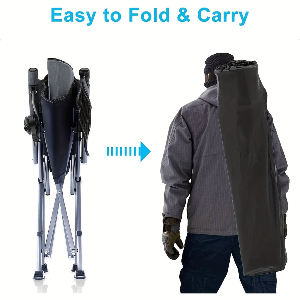 Folding Chair with Cup Holder and Armrests