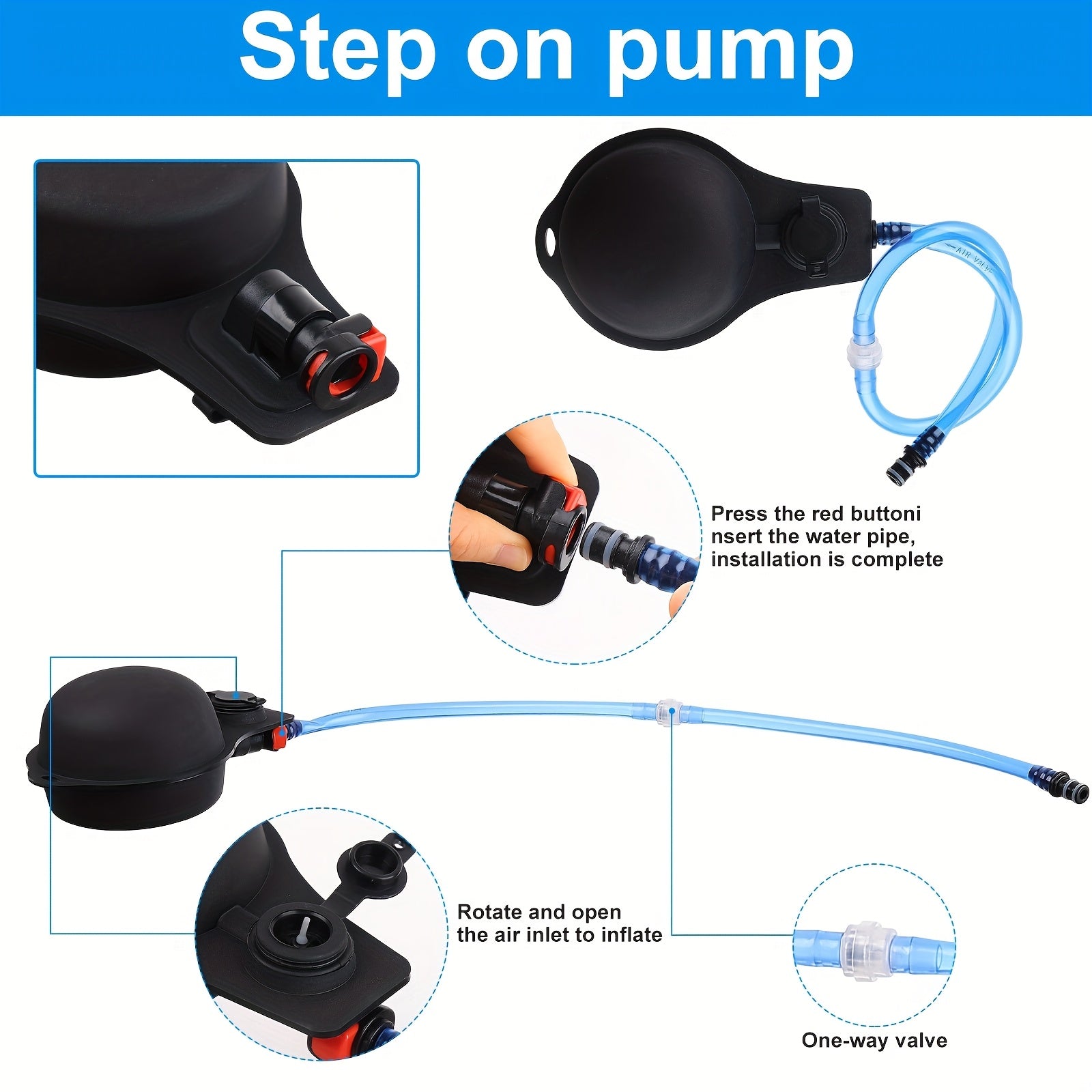 Shower Bag with Foot Pump