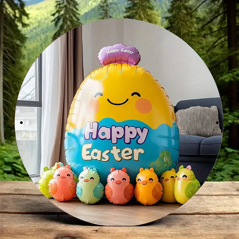 Inflatable Easter Egg Decoration With With Cute Chicks
