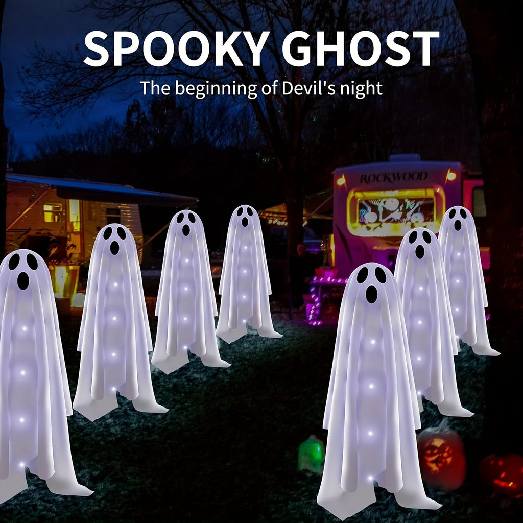 Halloween Garden Lights Solar Ghost LED Decor Set