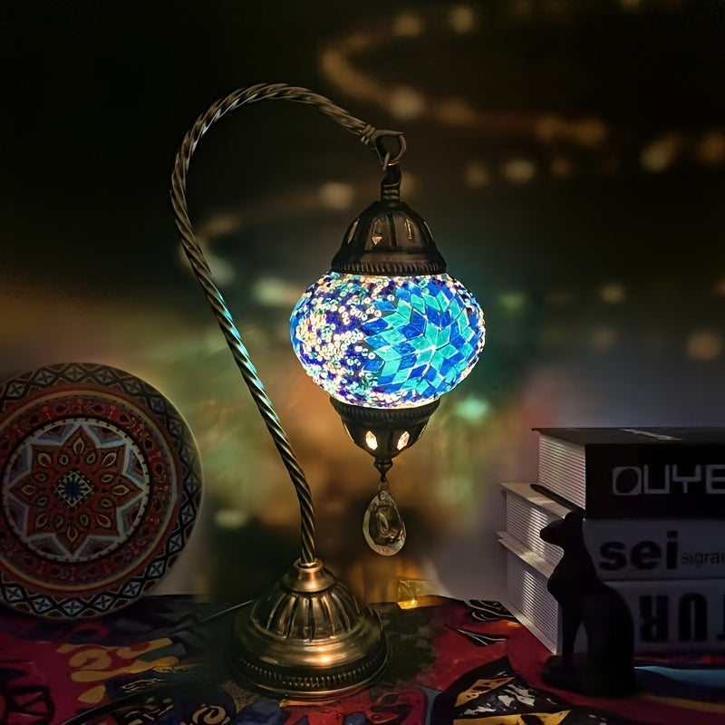 Swan Glass Table Lamp USB Powered