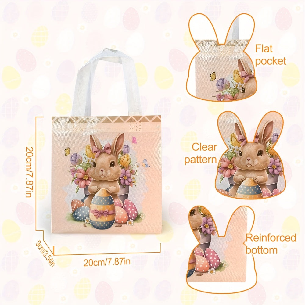 24pcs Vintage Easter Bunny Gift Bags Fabric Totes