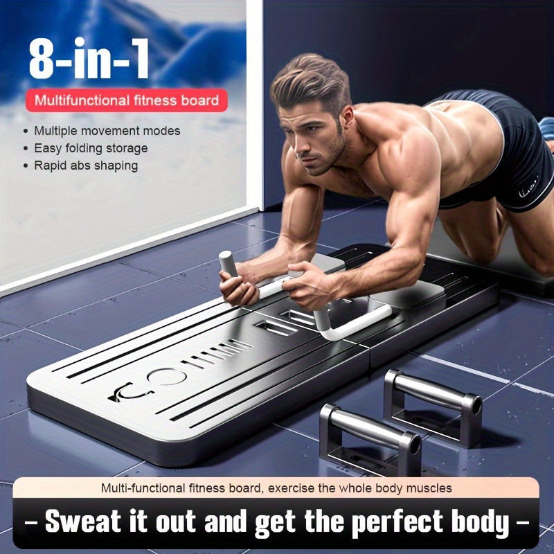 8-In-1 Ab Workout Board – Multifunctional Pilates & Core Strength Trainer(Black)