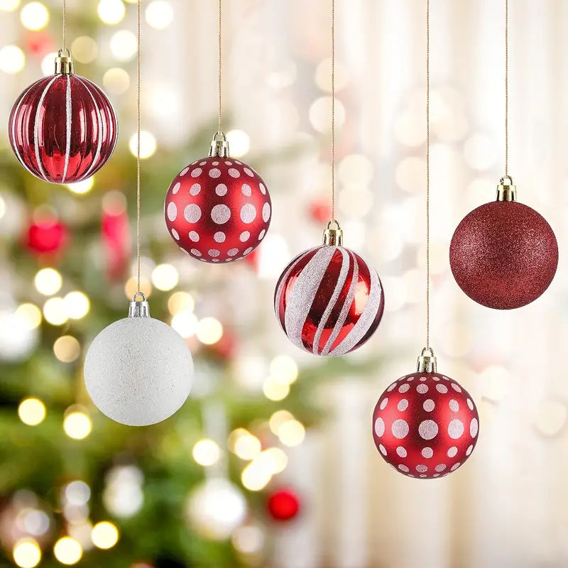 Radiant Red: 30 Exquisite Christmas Ball Ornaments for Your Tree