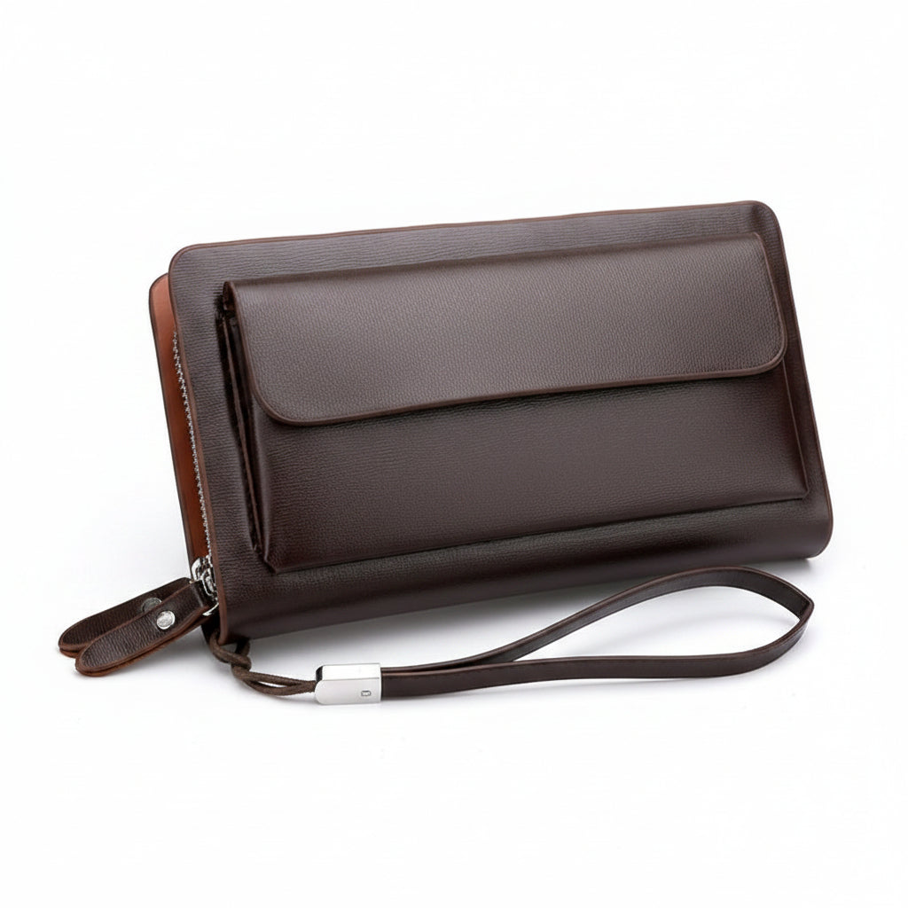 Men's Double-Zip Clutch Wallet