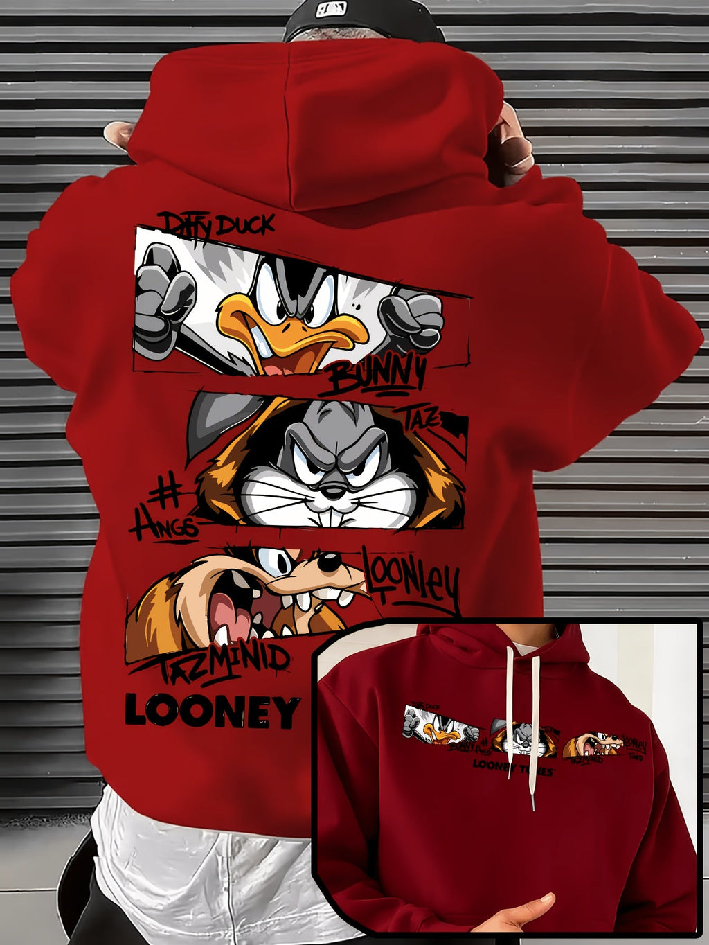 Cartoon Character Print Hoodie
