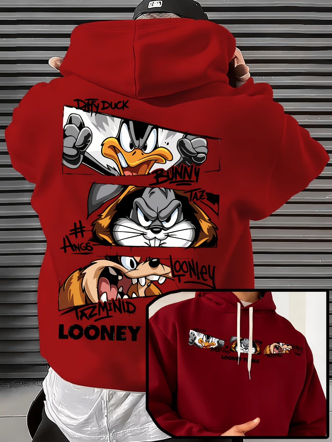 Cartoon Character Print Hoodie