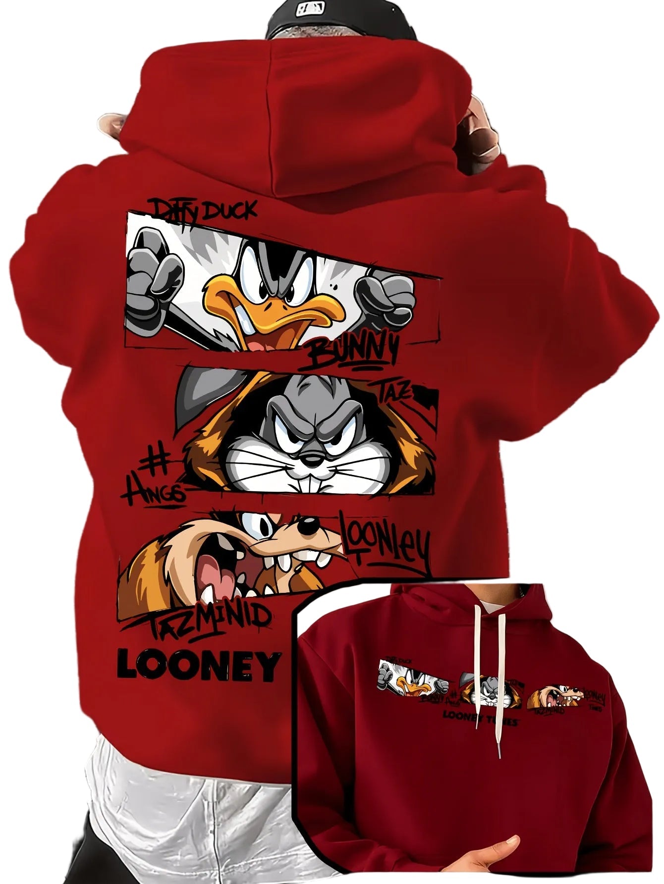 Cartoon Character Print Hoodie